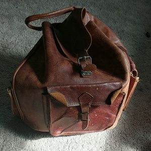 Big Leather Vintage backpack brown cognac